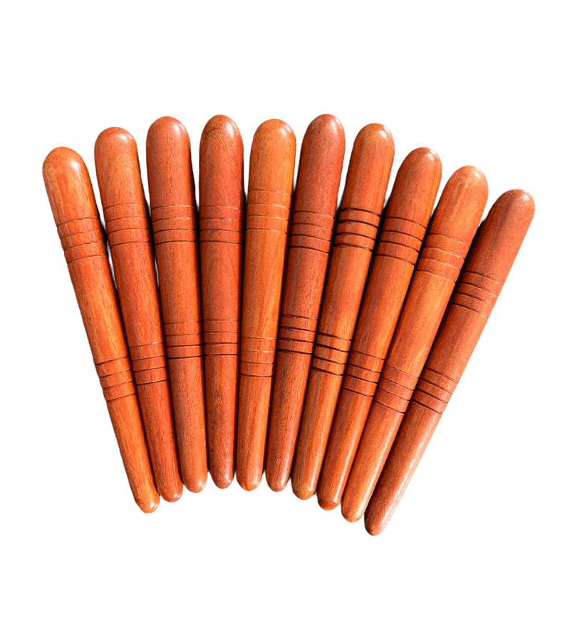 Lungcha Thai Traditional Wooden for Foot Massage Stick Tool Reflexology (Set 10 Foot Massage) - Image 4